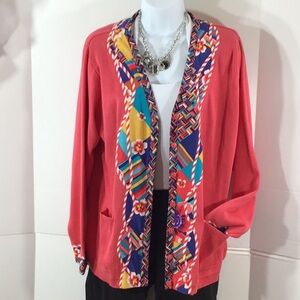 Koos of course coral cardigan NWT L